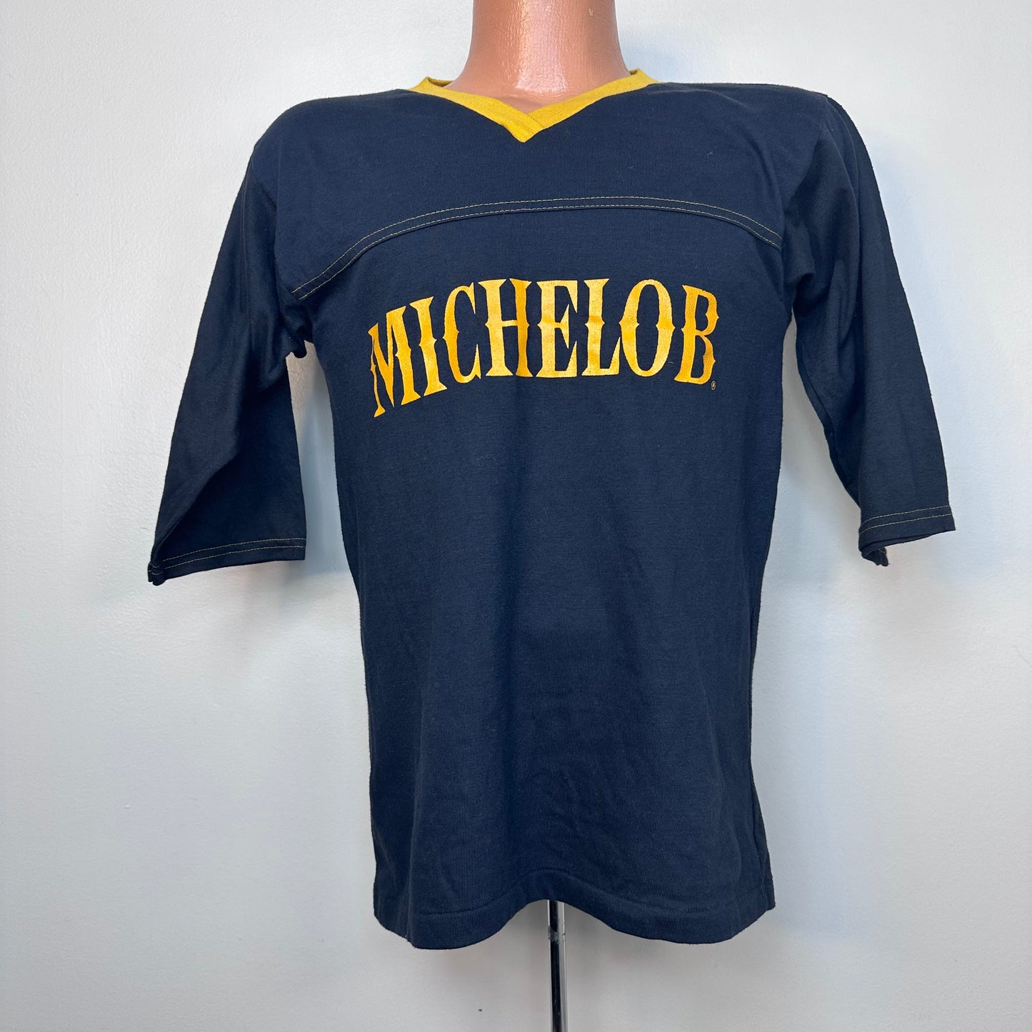 1980s Michelob V-Neck Jersey T-Shirt, The Old Country Busch Gardens Size S/M