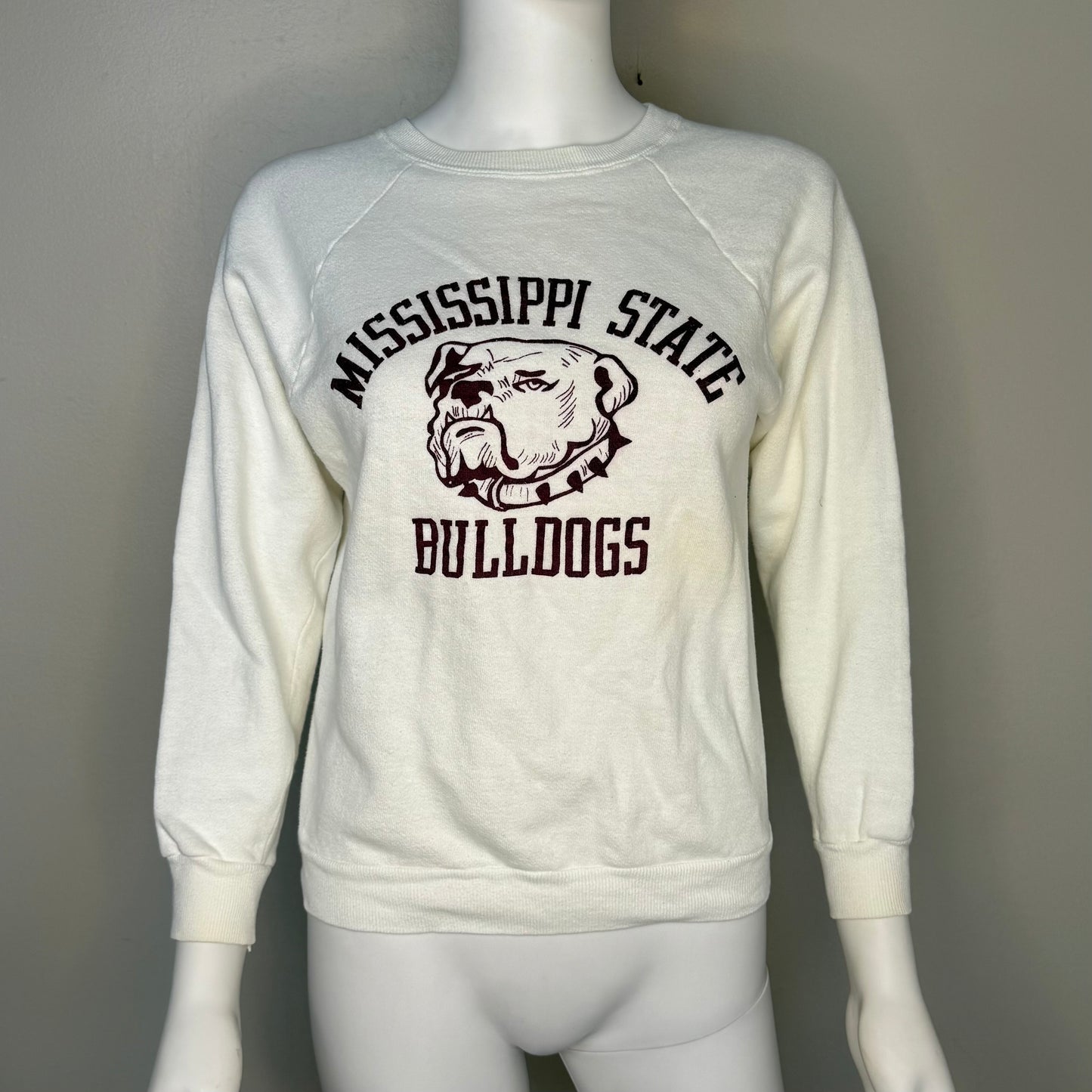 1970s Mississippi State University Bulldogs Sweatshirt, Size XS-Small