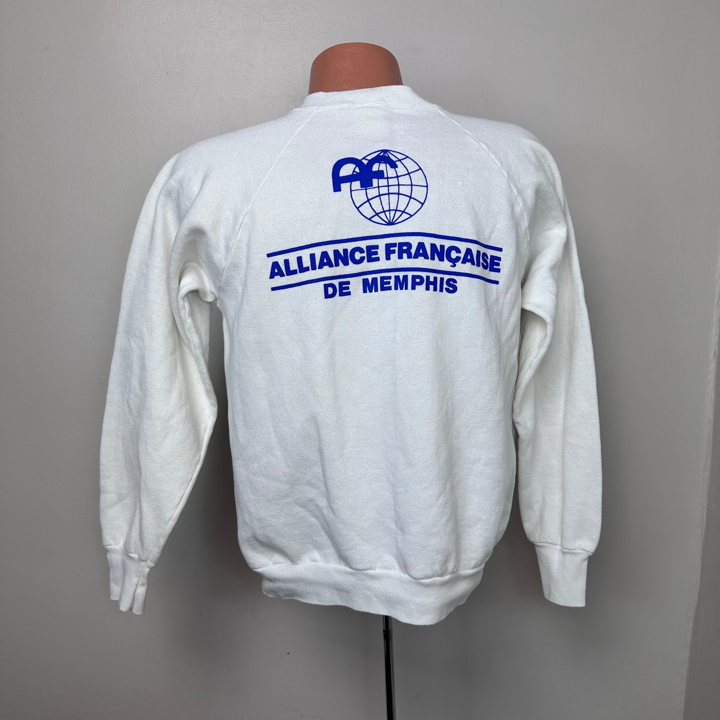 1980s/90s Alliance Français de Memphis Sweatshirt, J'aime Bien Parler Français, Fruit of the Loom Size Medium