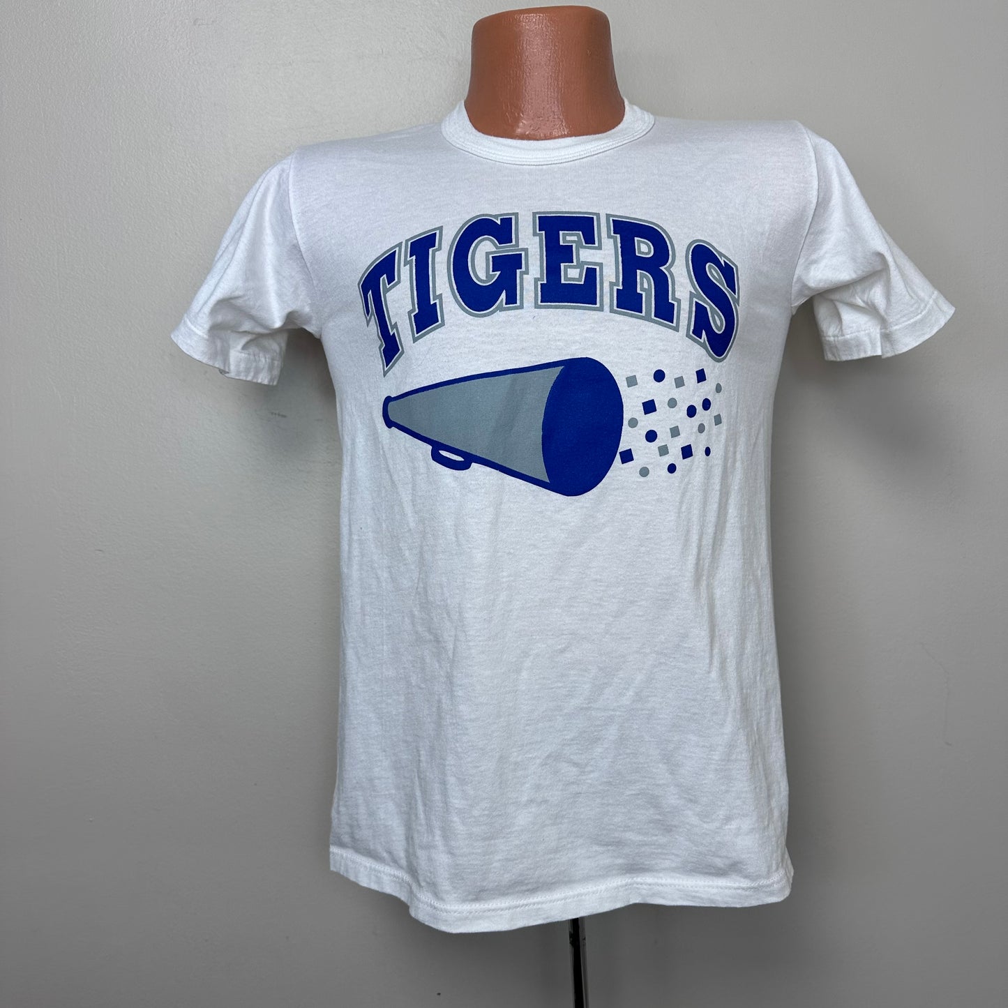 1980s Tigers Cheerleader T-Shirt, Memphis State University, Russell Athletic Size Small