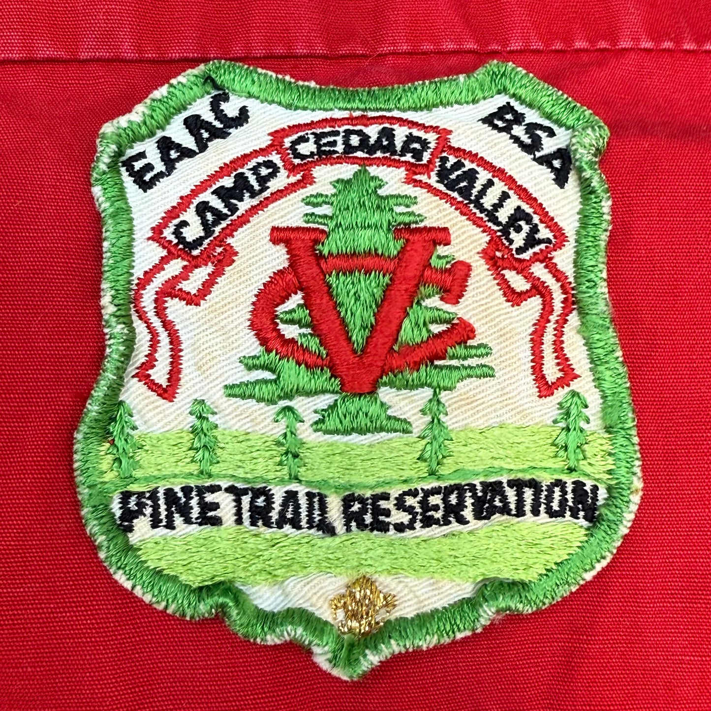 1960s Boy Scouts of America Red Jacket with 60s/70s BSA Camp Patches, Size Small, Order of the Arrow, Distressed