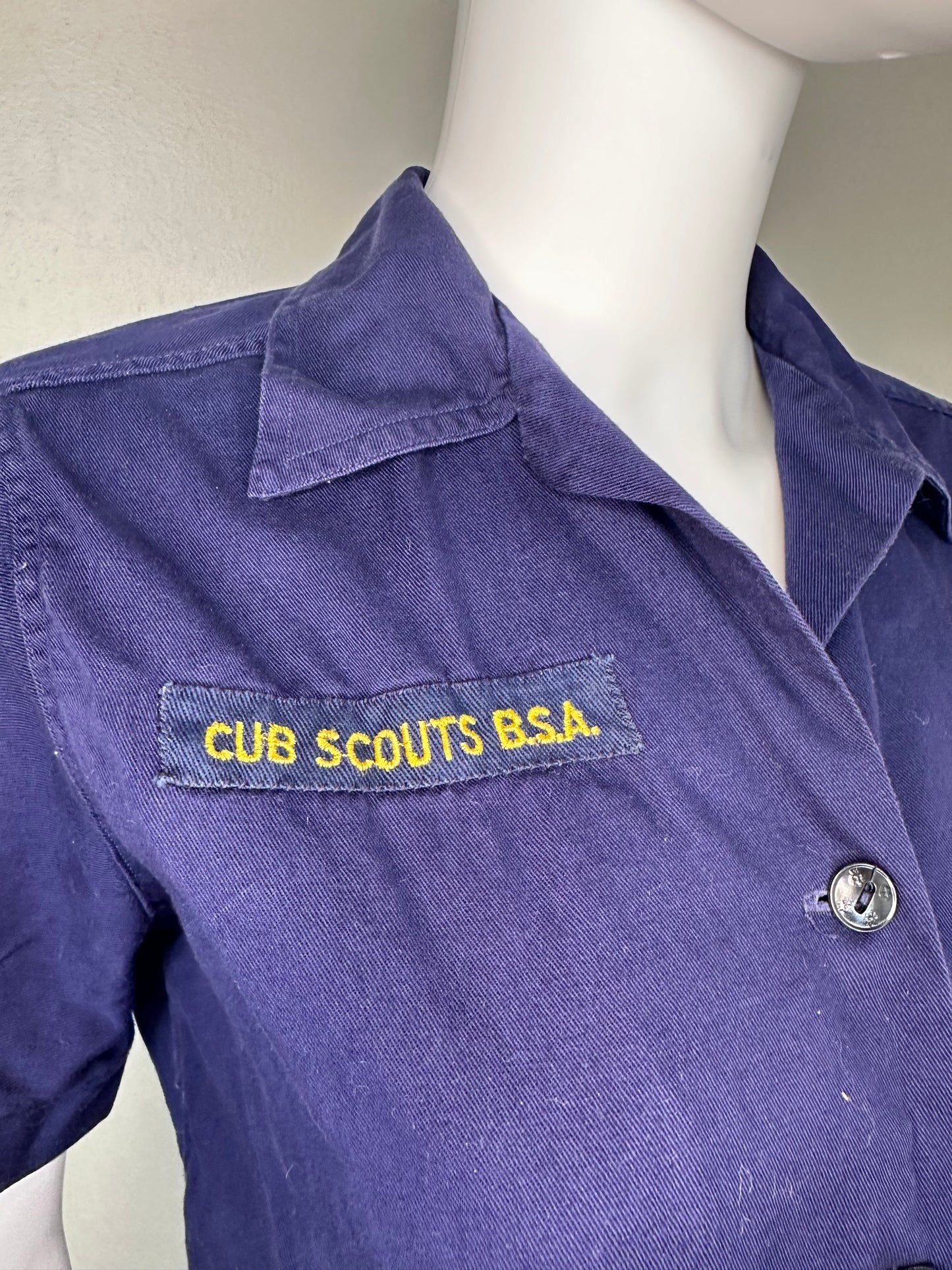 1940s/1950s BSA Cub Scout Den Mother Uniform, Size Small/Medium, Blue Blouse, Yellow Blouse, Blue Skirt, Boy Scouts of America, Memphis Den 2 Pack 51