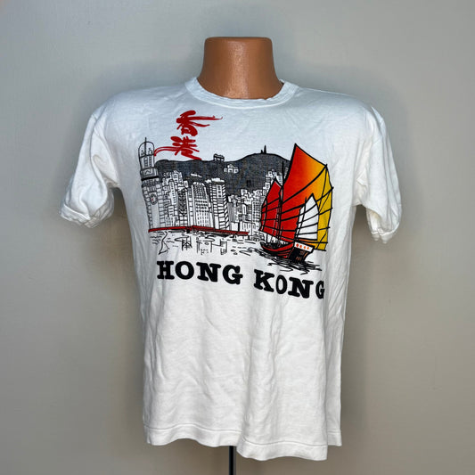 1980s Hong Kong T-Shirt, Rambo Size M/L, Ringer Tee