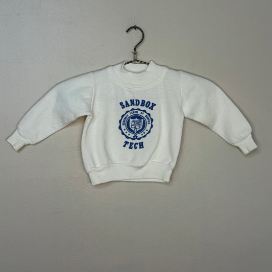 1960s/70s Child’s Sweatshirt, Sandbox Tech Graduate School of Mudpies, Fleecyknit by Thomas