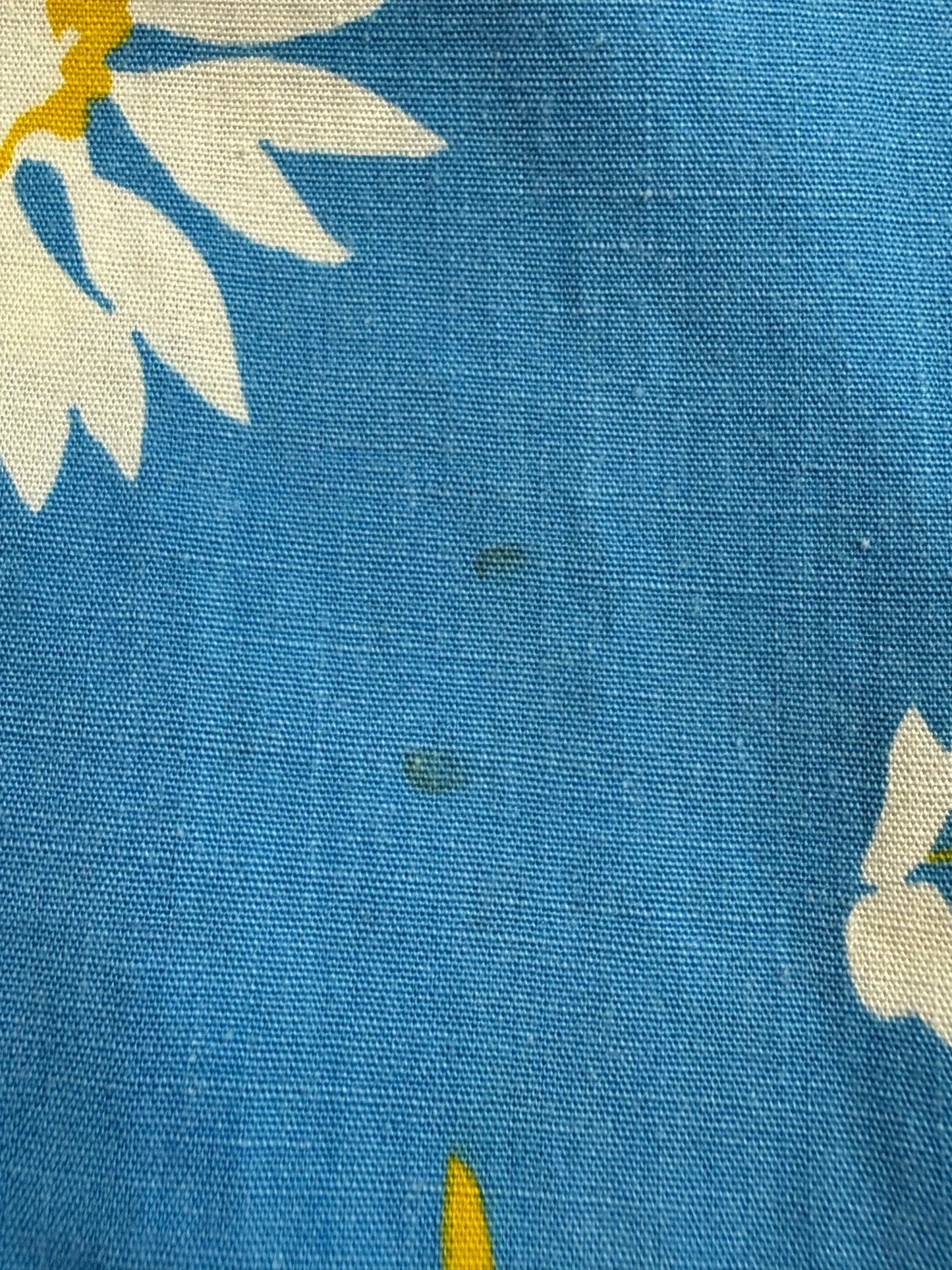 1960s Blue Floral House Dress, Rickrack Trim, Relax-A-Coat by Adele Fashions Size M/L