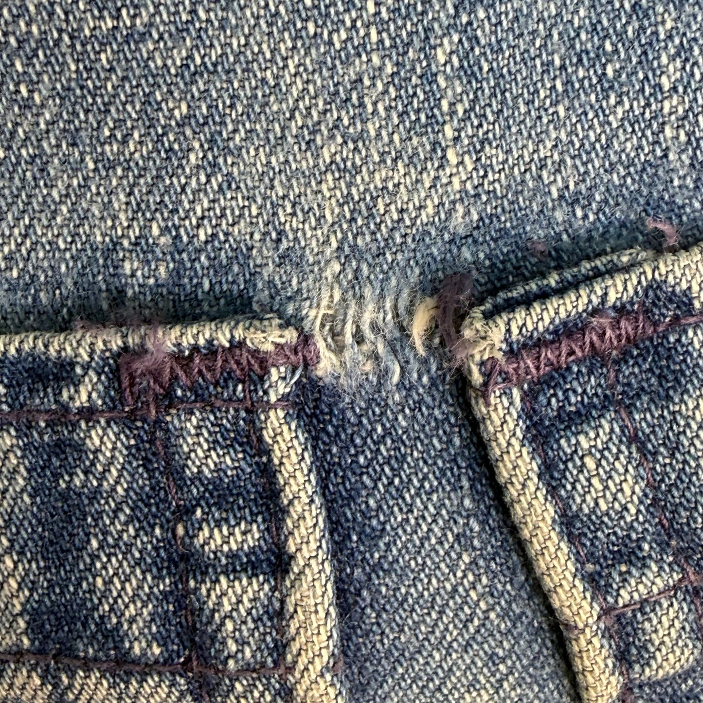 1970s Denim Shorts, Distressed Cut Offs, Seafarer, Fabric by Erwin, Selvage, US Navy Uniform Jeans