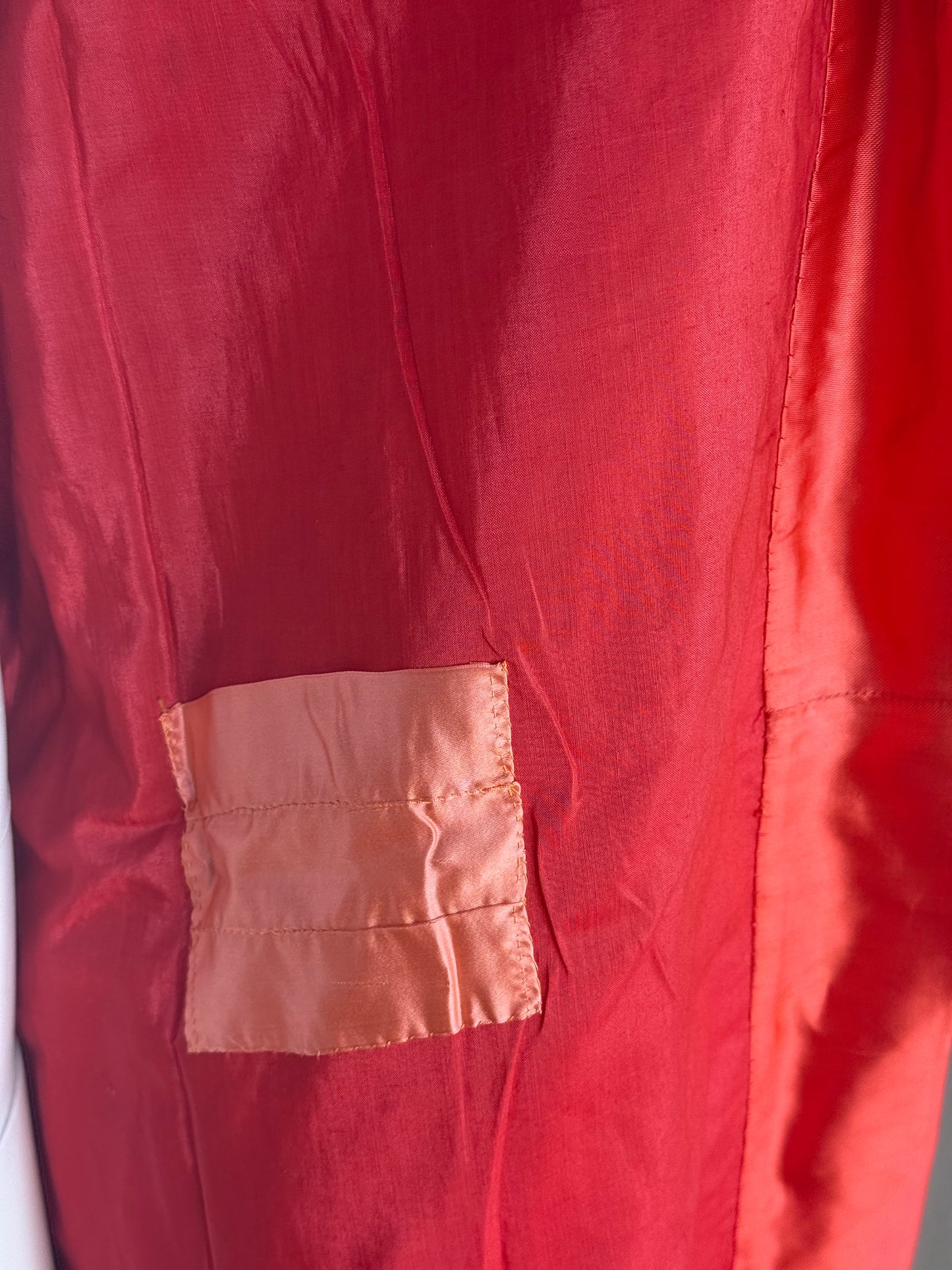 1920s/30s Patchwork Crazy Quilt Robe, Handmade Size XS-Small, Belt with Fringe Trim