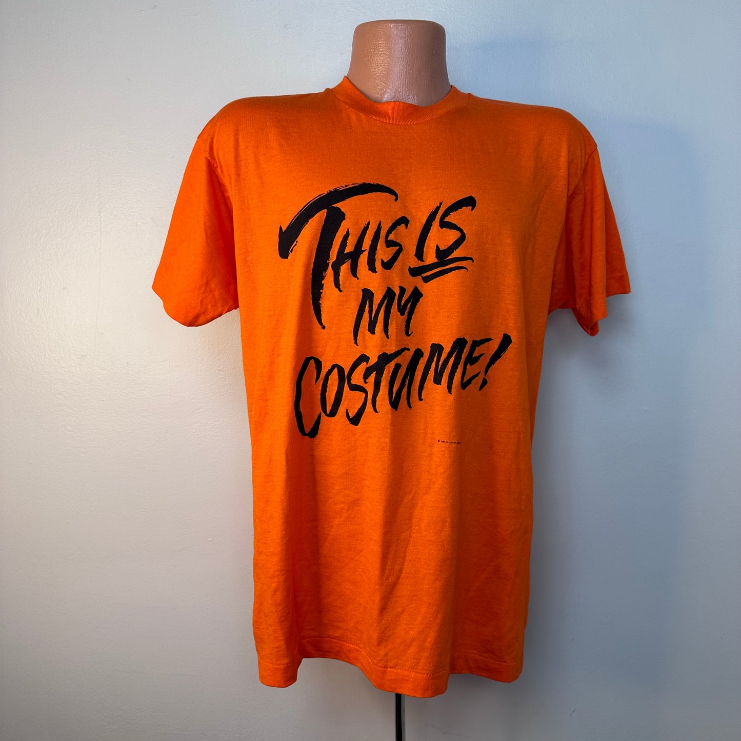 1980s Halloween T-Shirt, This Is My Costume, Hallmark, Screen Stars Size Large