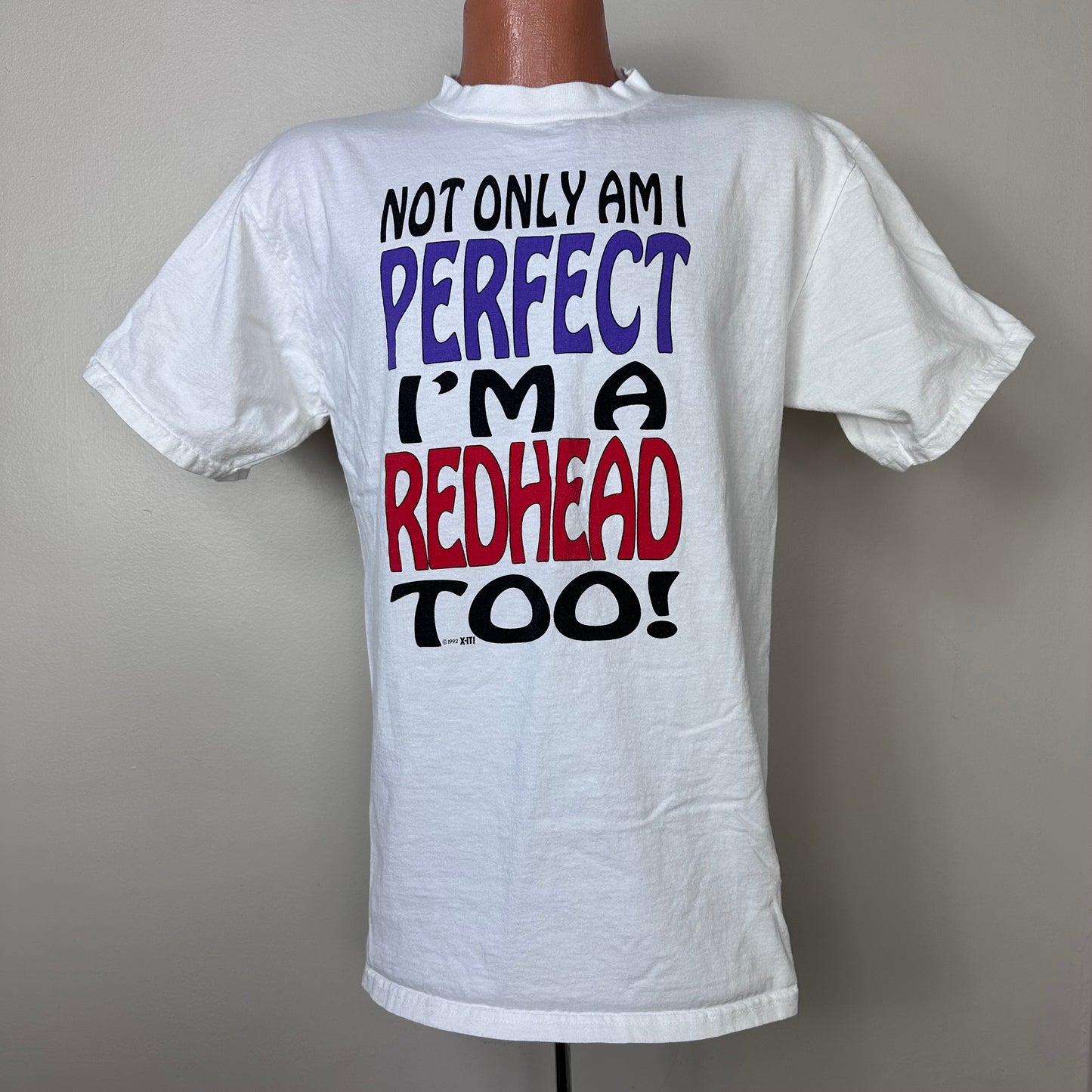 1990s Not Only Am I Perfect I’m a Redhead Too, Tultex Size Large