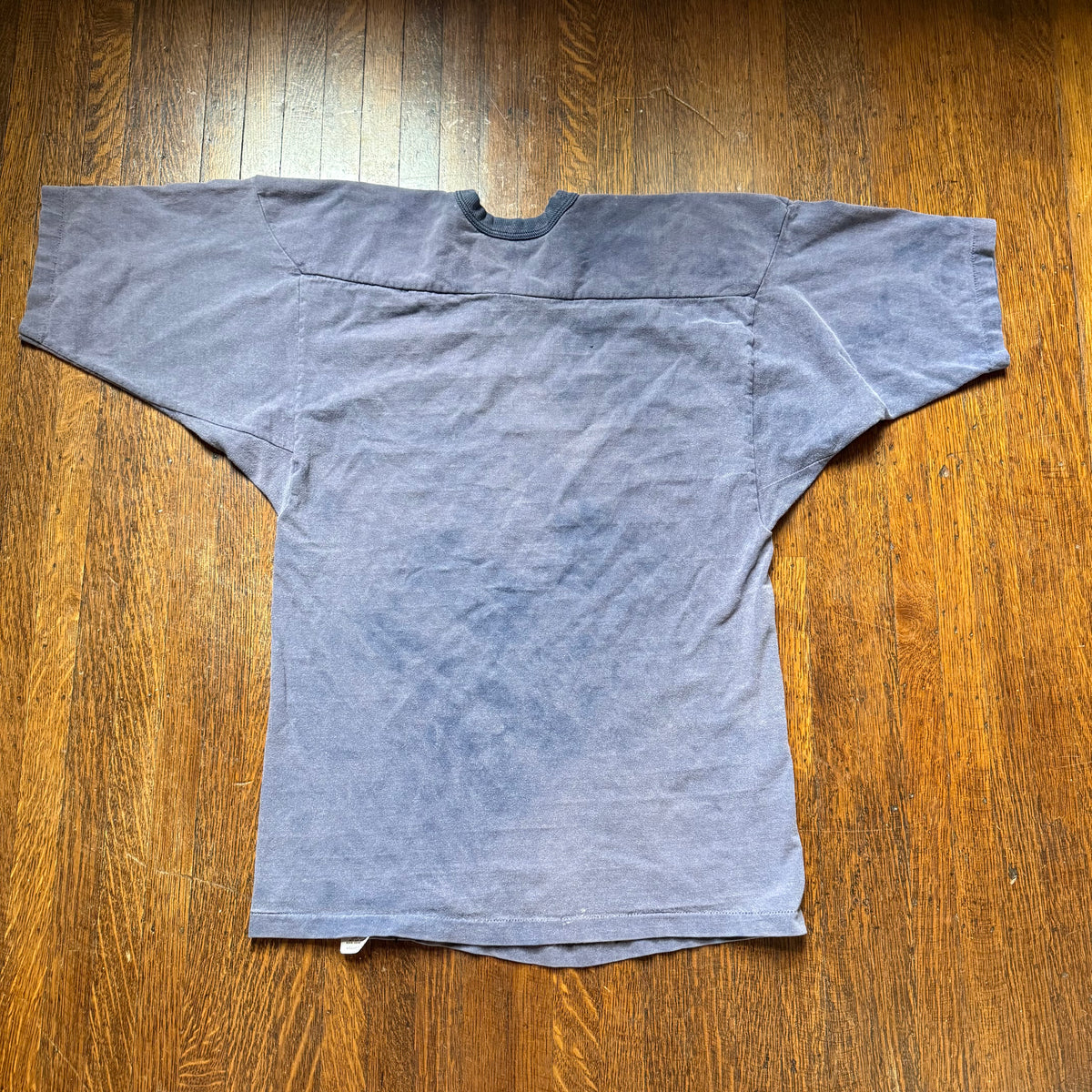 1970s UMAA Blue Cotton Jersey T-Shirt, Russell Athletic Size Small, Distressed