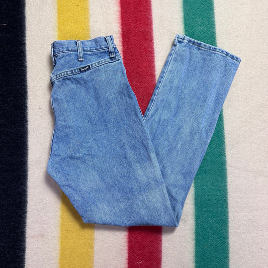1990s Wrangler Bareback Jeans, Light Wash, Size 9/10, 29"x31.5"