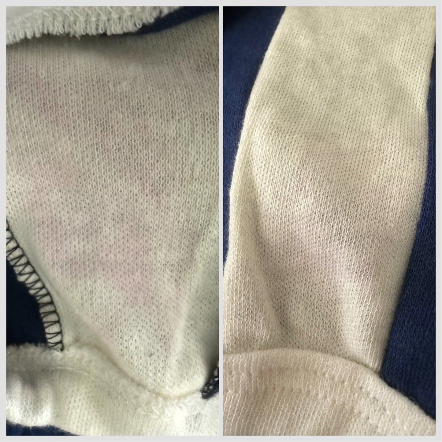 1970s/80s Blue Knit Top and Shorts Set with Red and White Stripes, Size XS-Small, Deadstock