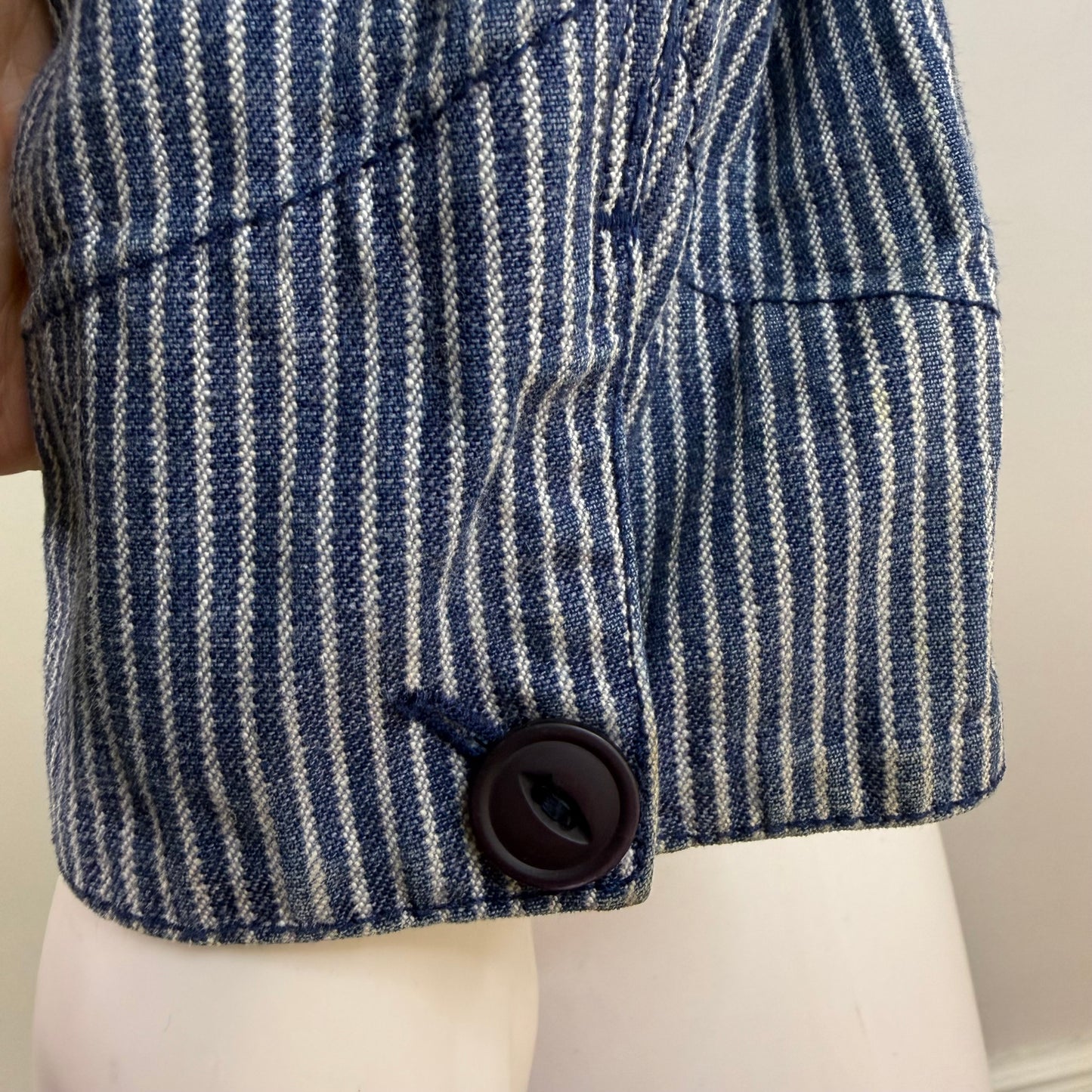 1990s Hickory Stripe Denim Jacket, Ralph Lauren Size Small