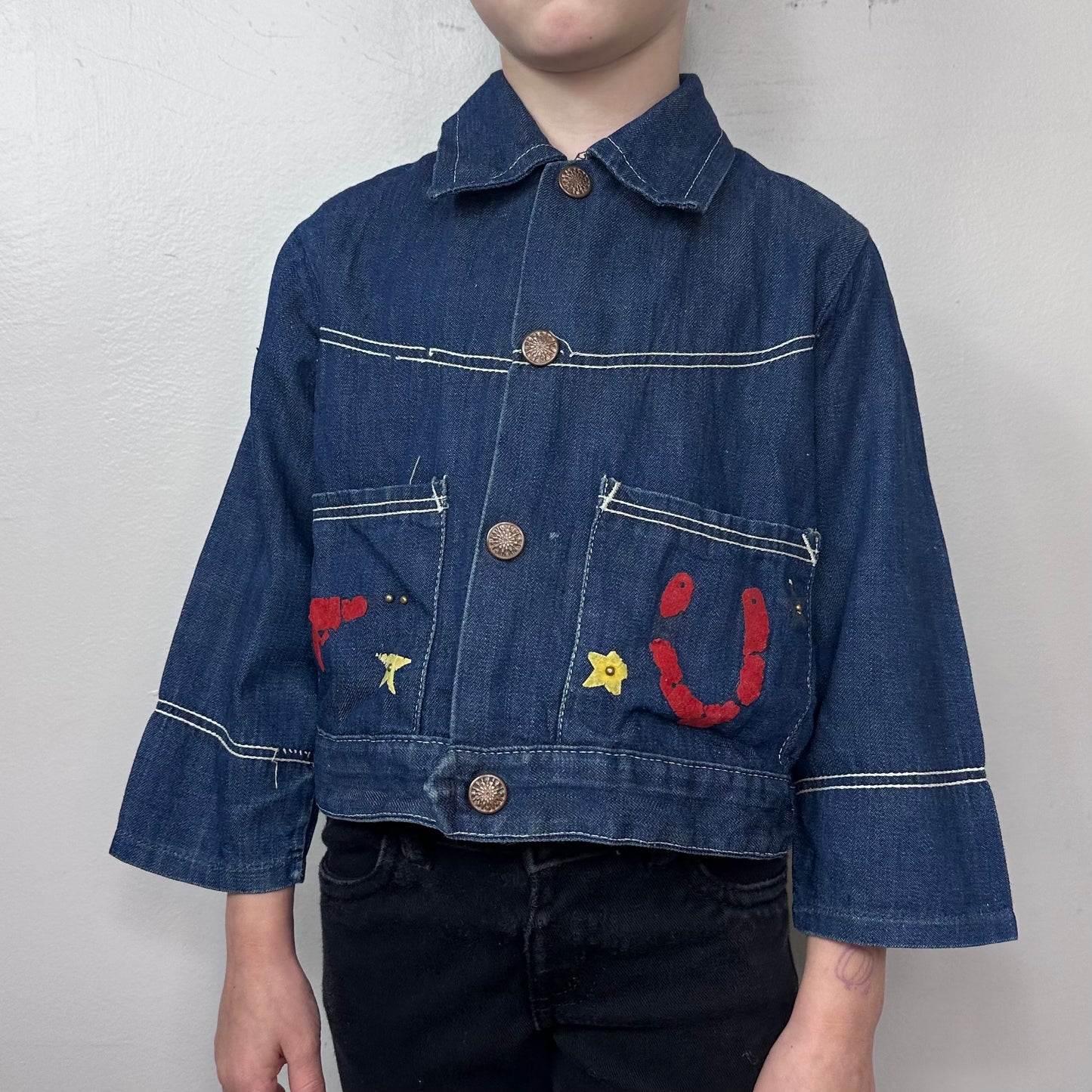 1950s Kids’ Western Denim Jacket Size 3/4T