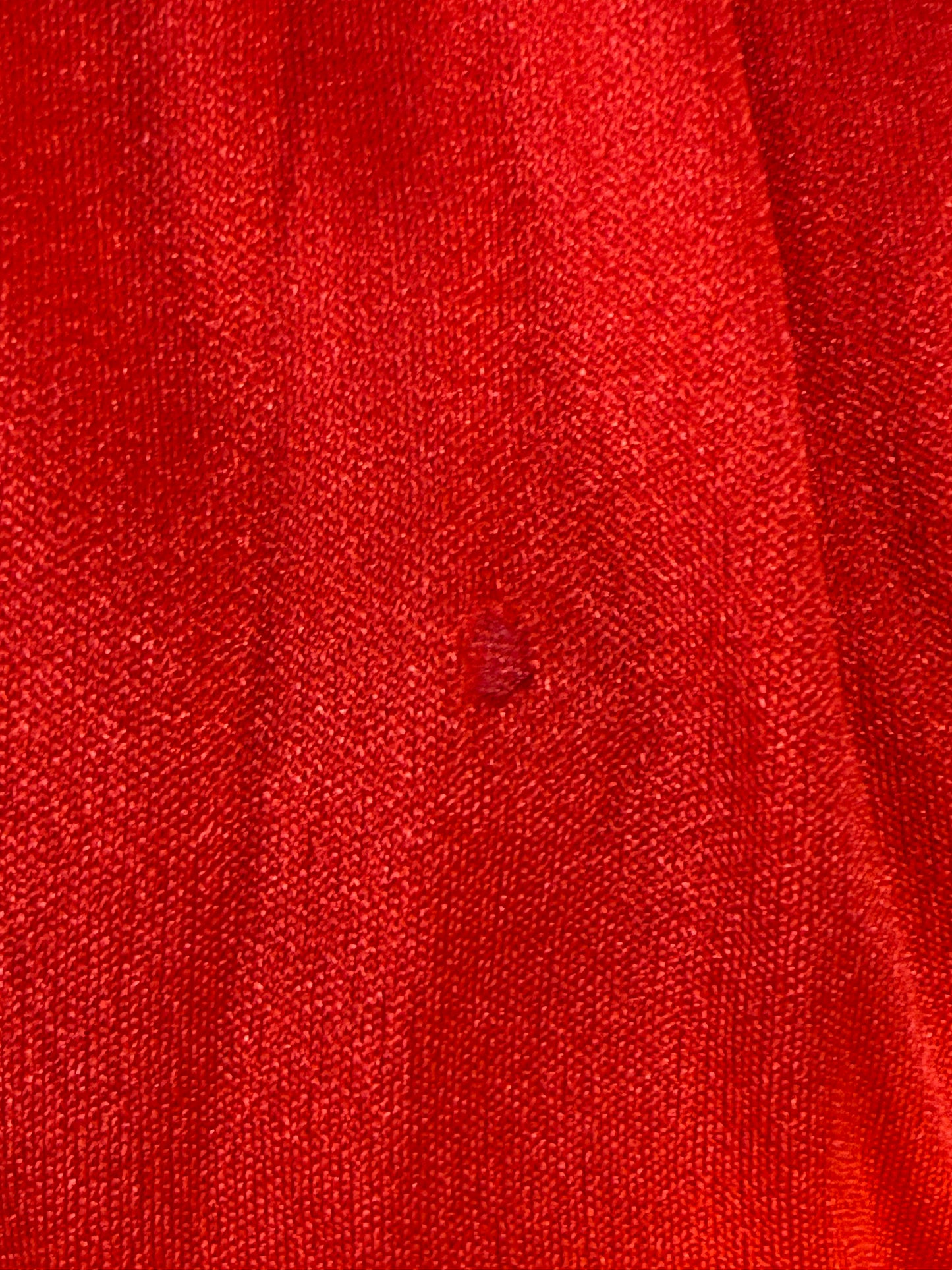 1970s/80s Red Disco Jumpsuit, Size XS/Small, Shiny, Ruching, Open Back