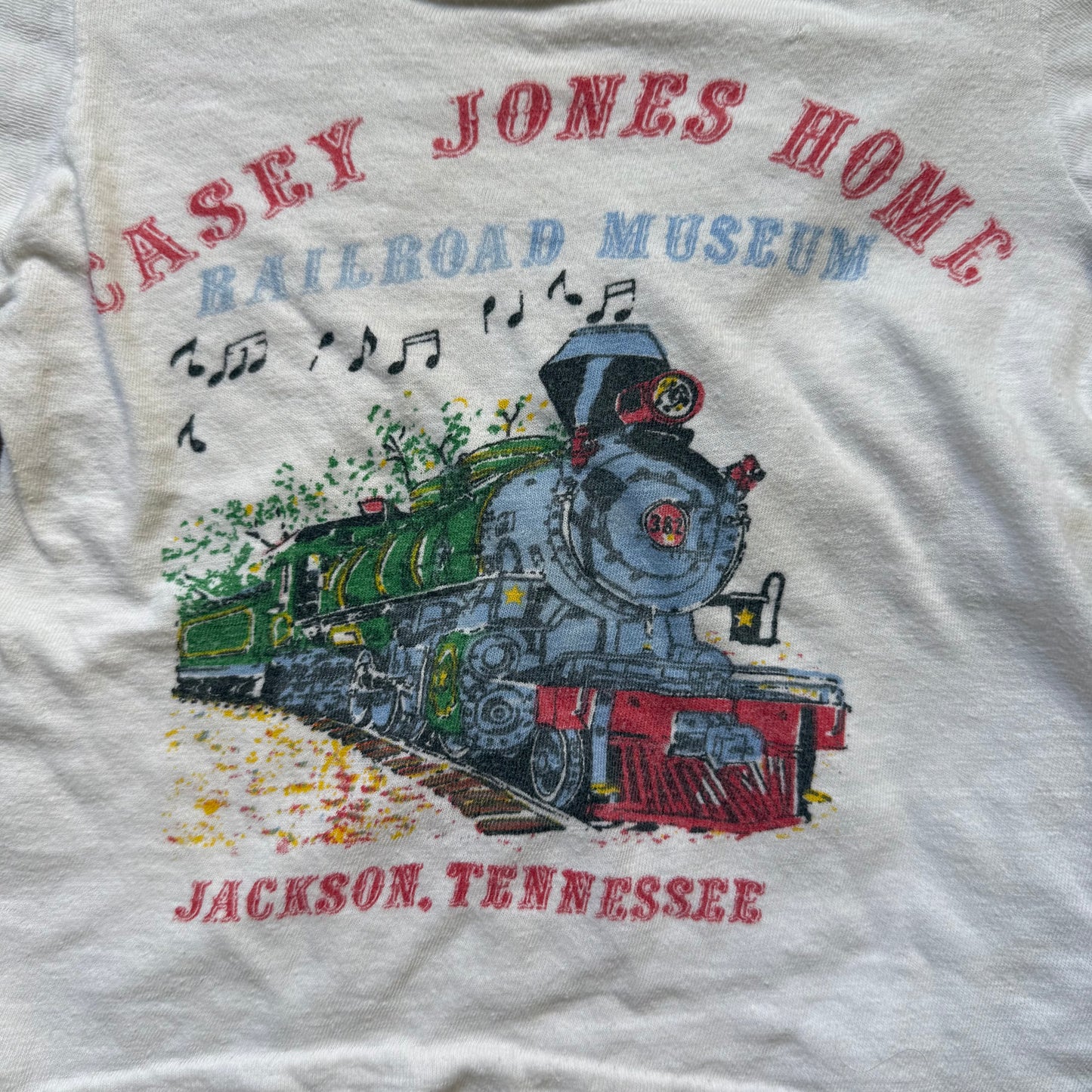 1970s Casey Jones Home Railroad Museum T-Shirt, Jackson Tennessee, Fruit of the Loom Size 18m
