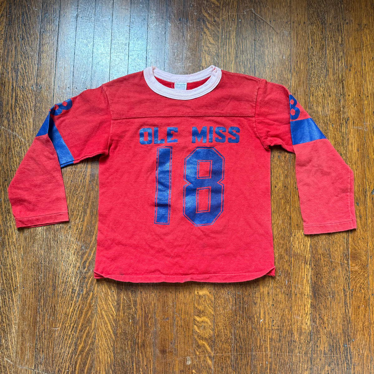 1960s/70s Kids' Ole Miss Archie Manning Jersey T-Shirt, Owenby Size 10/12, No. 18