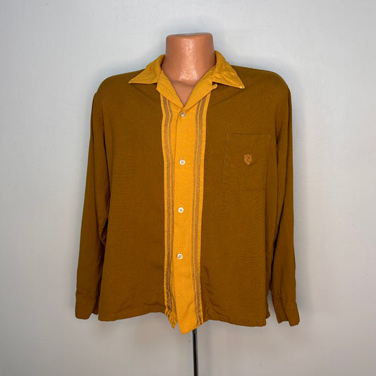 1950s Two Tone Loop Collar Shirt, Don Robles of California Size XL