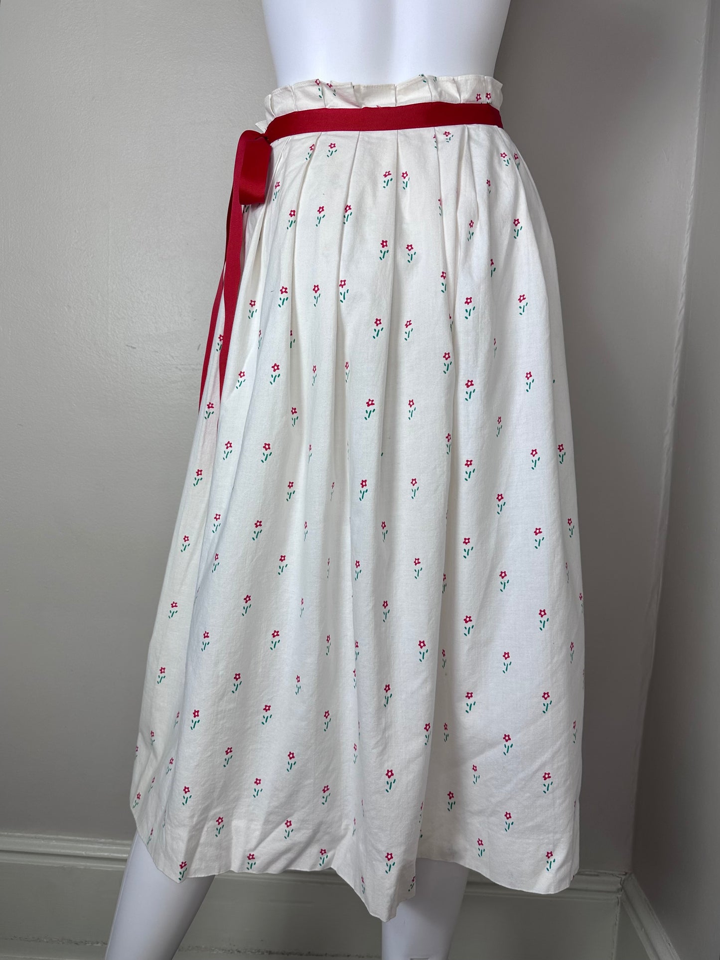 1970s Floral Skirt, Funtasia Pre Teen Size XS