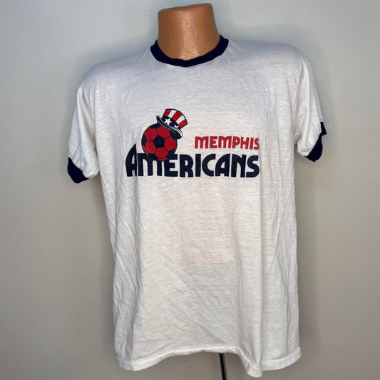 1980s Memphis Americans T-Shirt, Screen Stars Size M/L, MISL Soccer