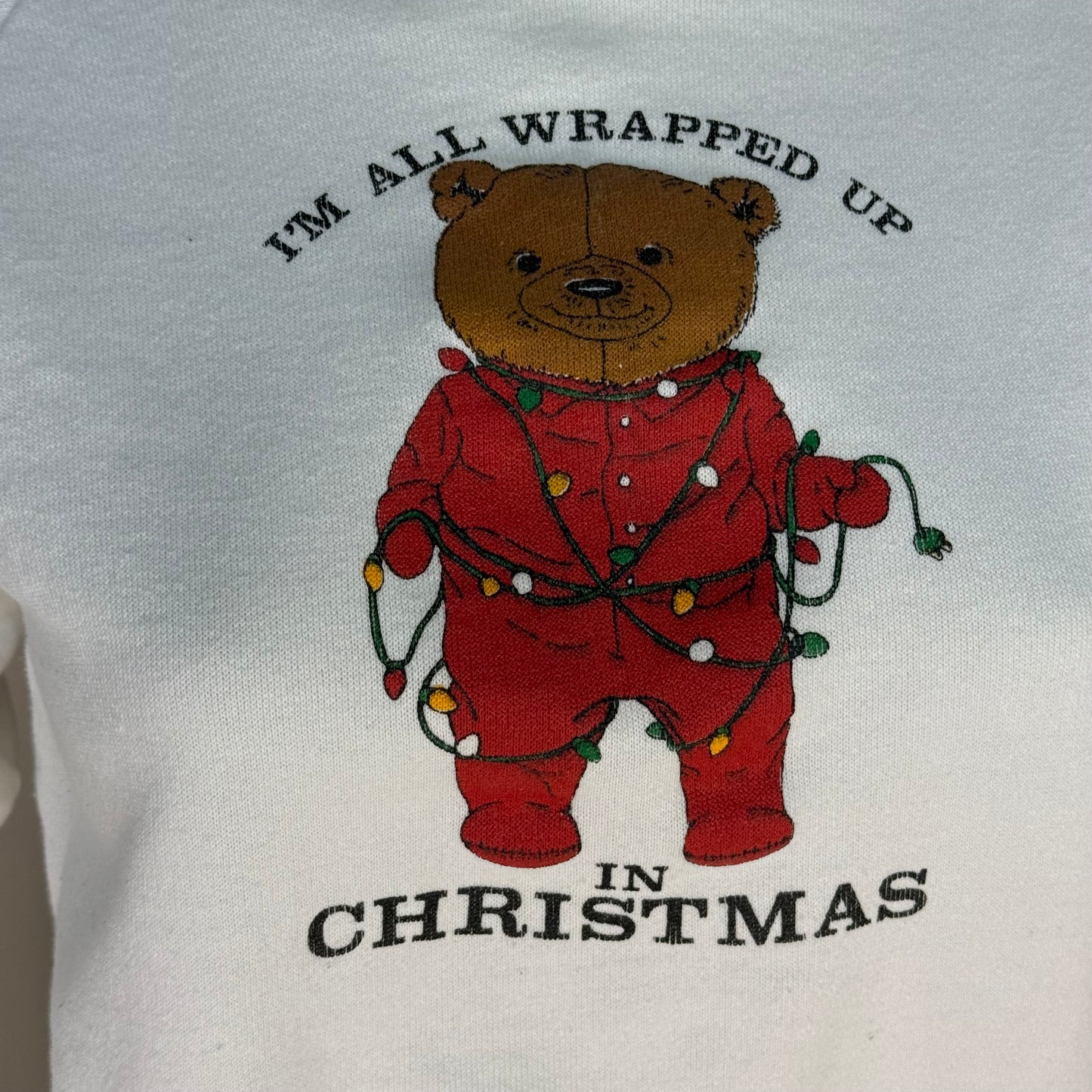 1990s Kids Christmas Teddy Bear Sweatshirt, I’m All Wrapped Up in Christmas, Schooner Bay Youth Large