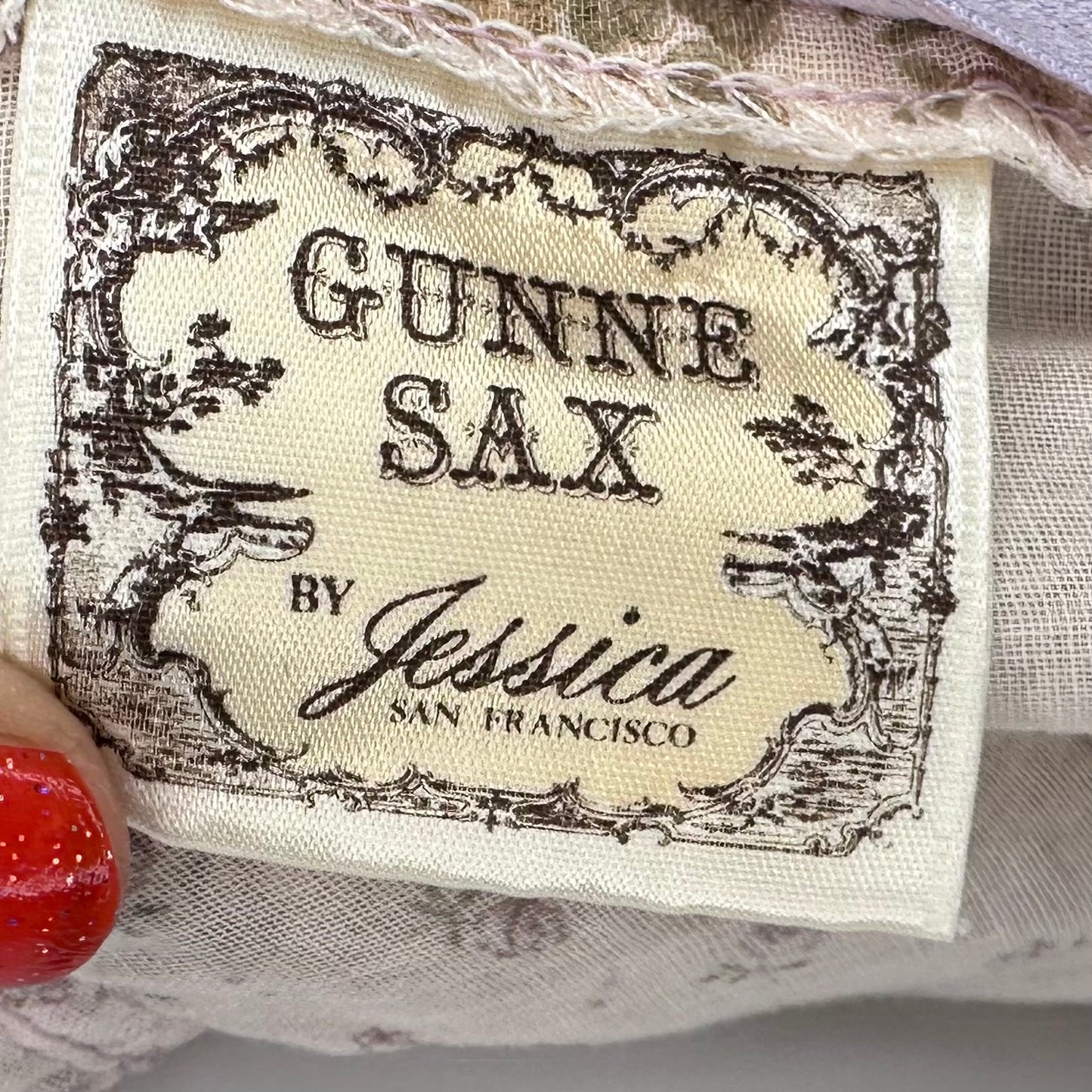 1970s Gunne Sax Pastel Pink Floral Tent Dress, Size XS/S