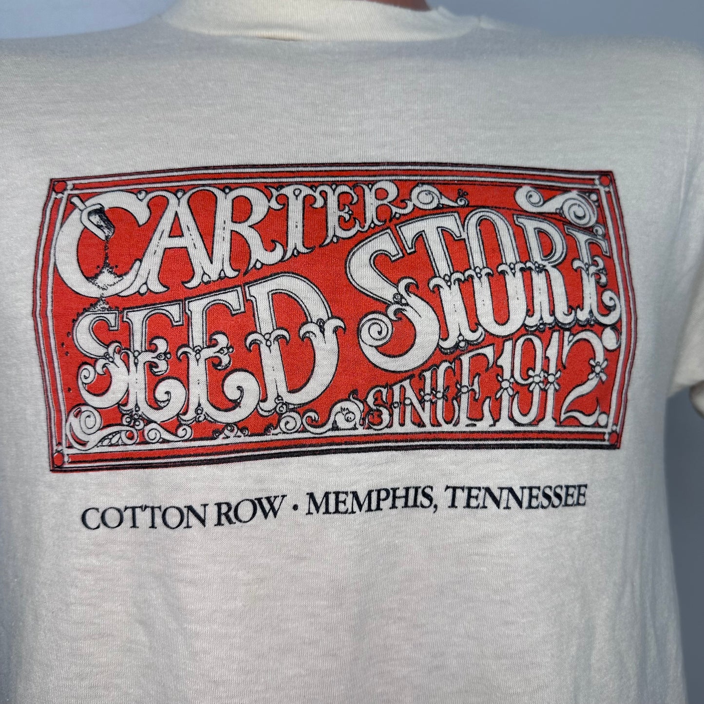 1970s/80s Carter Seed Store Cotton Row Memphis Tennessee, Ched Size Medium, Since 1912