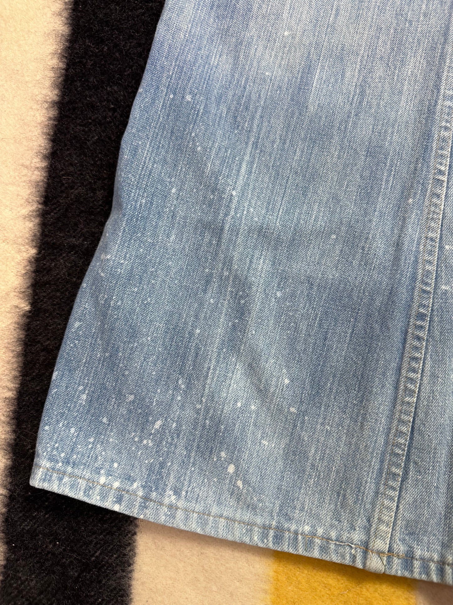 1970s Levi’s Orange TabBell Bottom Blue Jeans, 35.5"x31"