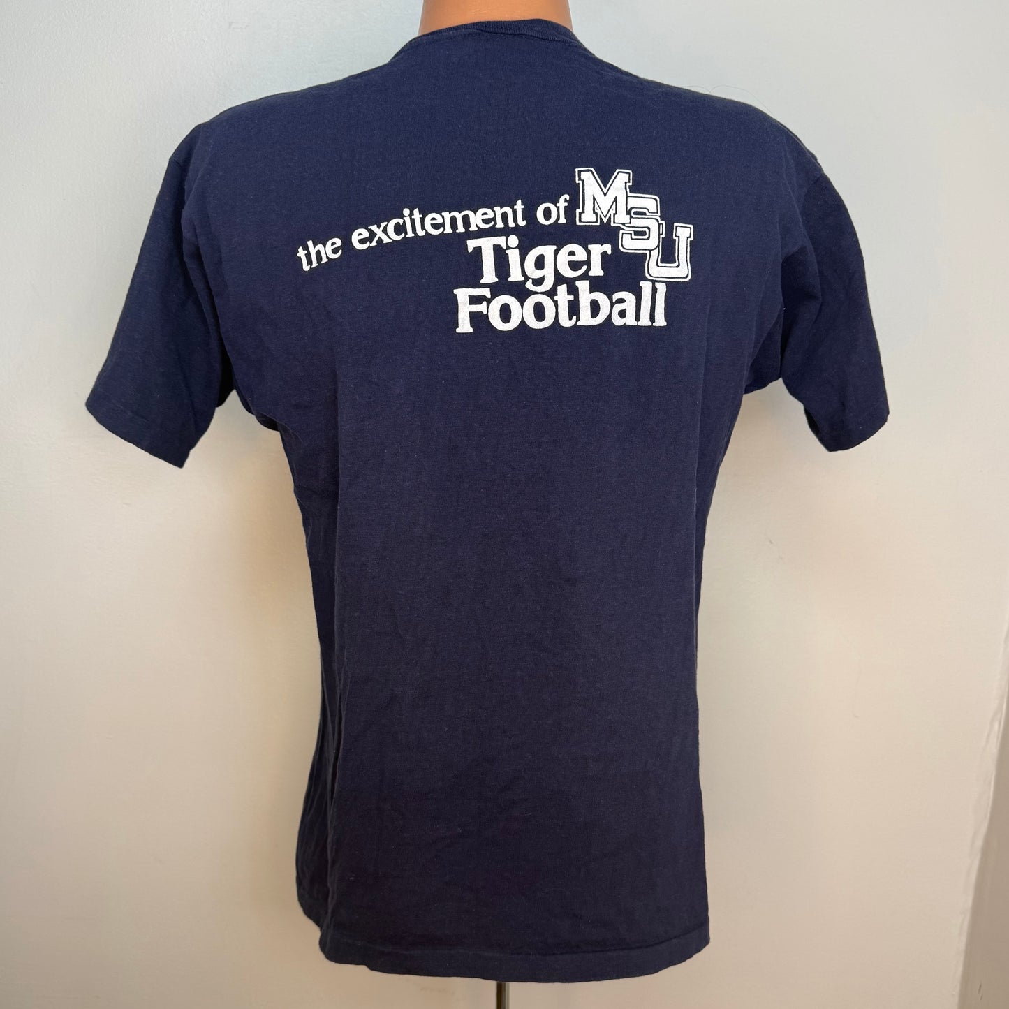 1970s Memphis State University T-Shirt, Champion Size M/L, I Can Feel It! MSU Tiger Football