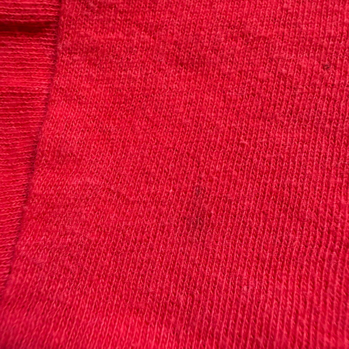 1970s Rams Football Red Cropped T-Shirt, Russell Athletic Size M/L, Number 33