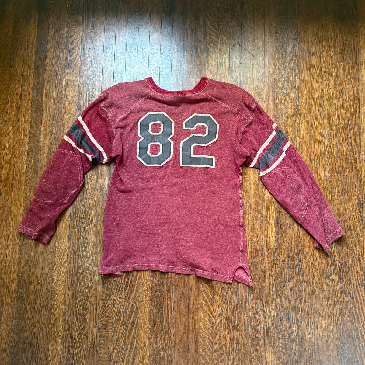 1930s/40s Maroon Rawlings Jersey, Size 42, Twill Appliqué No 82