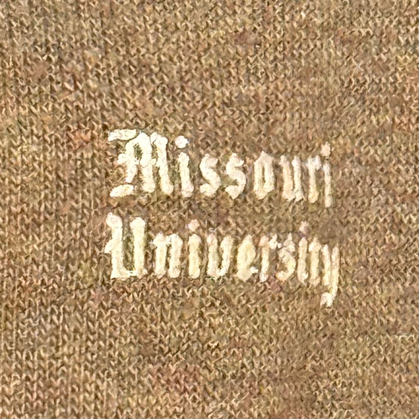 1960s Brown V Neck Sweater, Missouri University, Velva Sheen Size Large, Sweatshirt