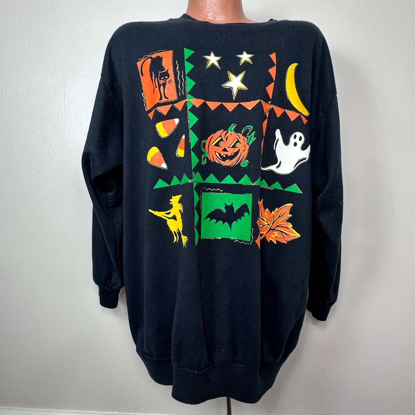 1990s Halloween Sweatshirt, New Now Size 1X