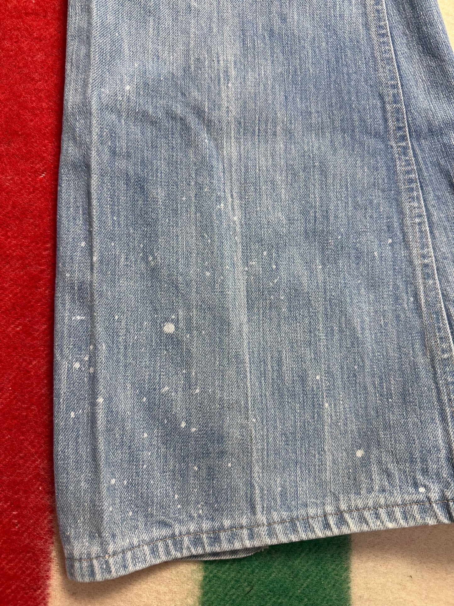1970s Levi’s Orange TabBell Bottom Blue Jeans, 35.5"x31"
