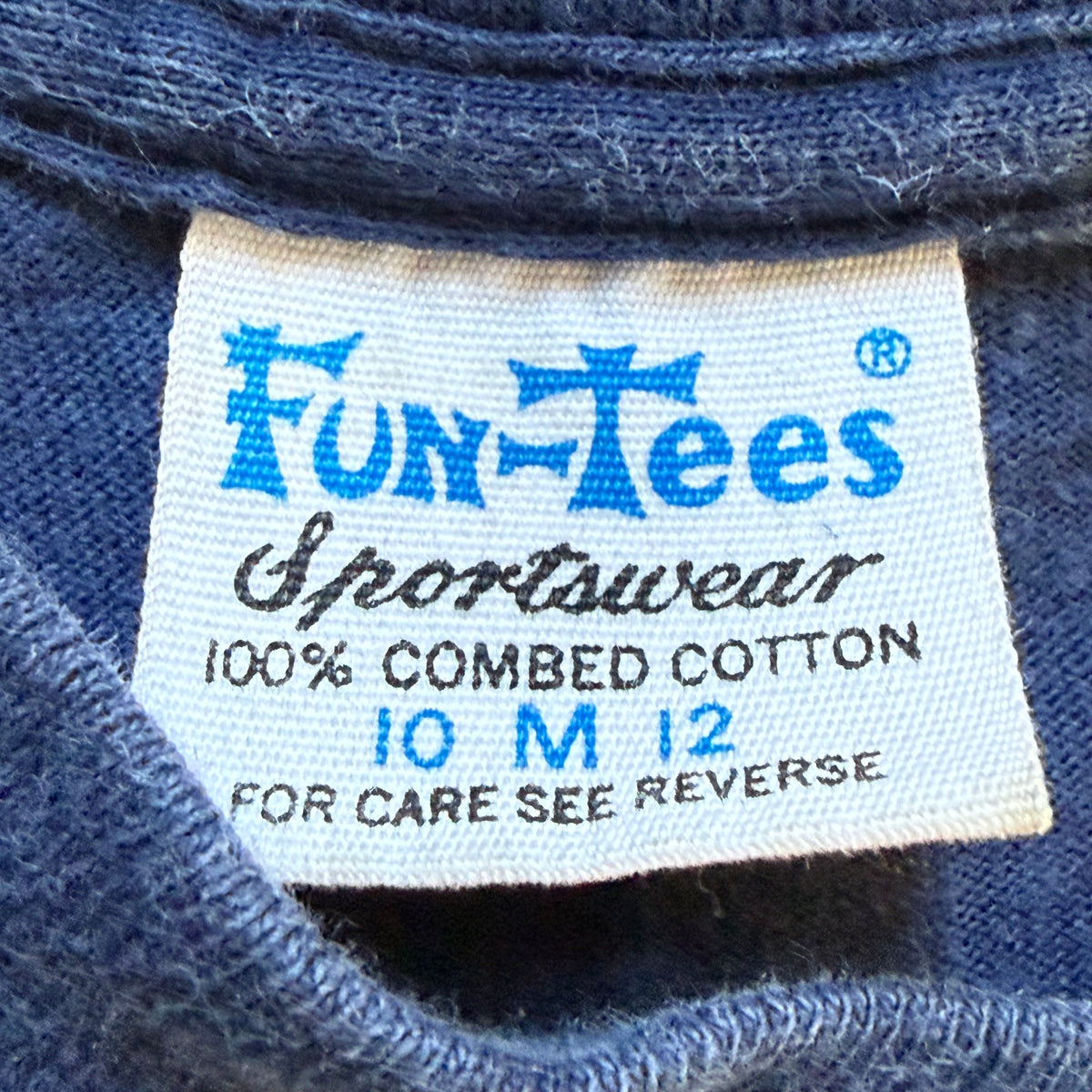1970s Kids' Jersey T-Shirt, Fun Tees Sportswear Size Youth Medium/Adult XS, Fountain No. 1