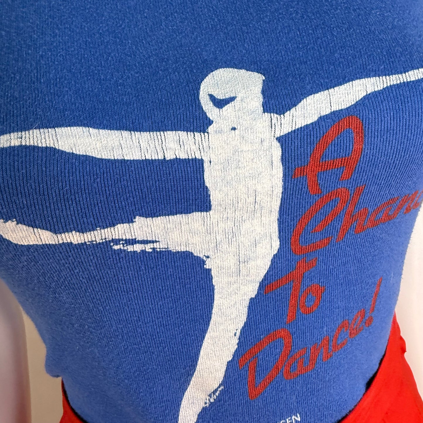 1980s Special Olympics Danceathon ‘81 Baby Doll T-Shirt, A Chance to Dance by Jacki Sorensen, Tab Cola, Hanes Designer Tee, French Cut, Femme