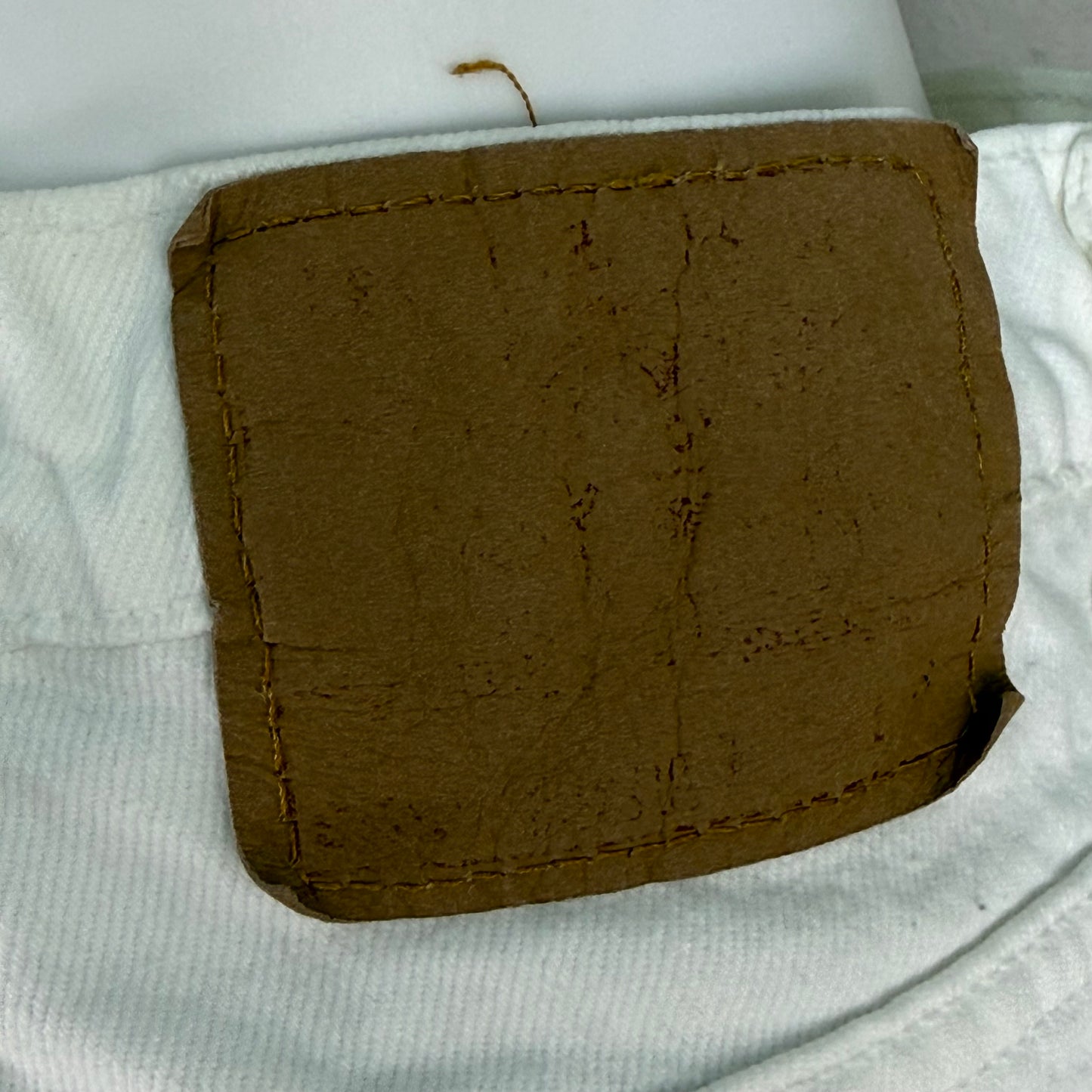 1990s Women's White Denim Cut Off Shorts, Levi’s 550, 28" Waist