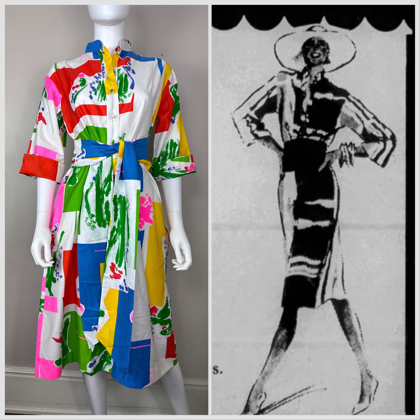 1970s NWT “Forever” Dress, Catherine Ogust for Penthouse Gallery Size Medium, Helen of Memphis