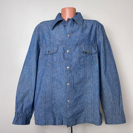 1970s Lee Denim Shirt Jacket, Size XL