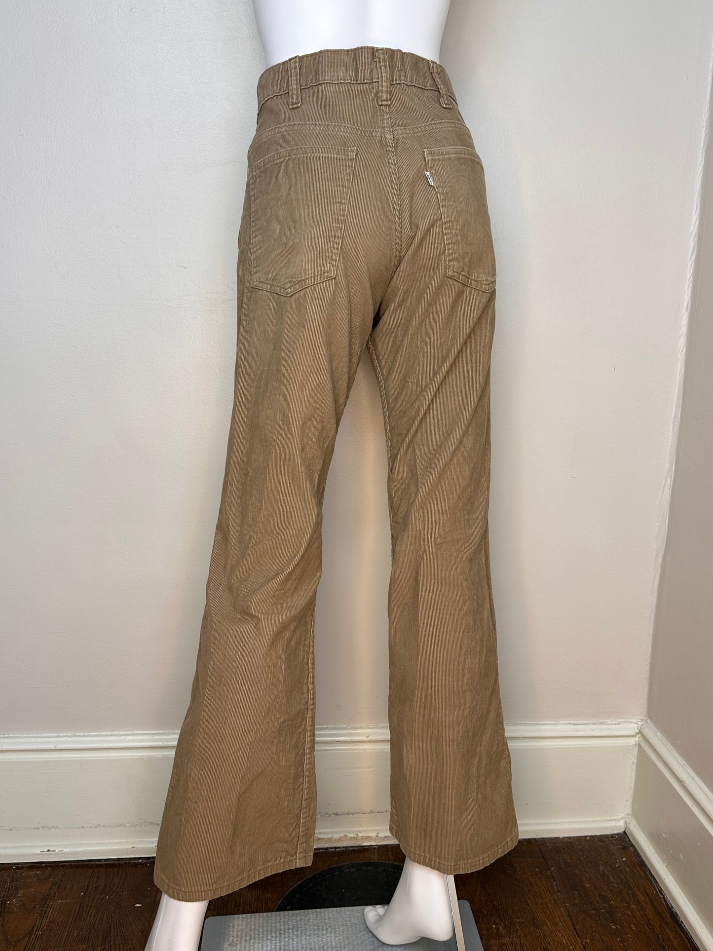 1970s Tan Corduroy Pants, Levi’s Jeans, 646, White Tab, 30"x28.5"