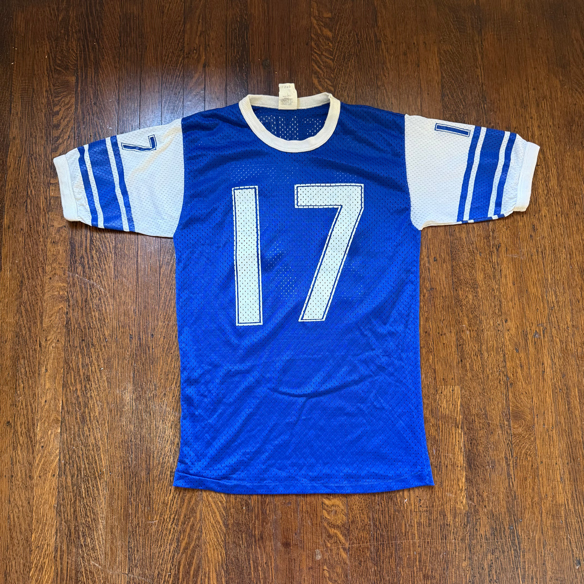 1970s/80s Blue Mesh Jersey T-Shirt, Size Small, Spencer, No 17