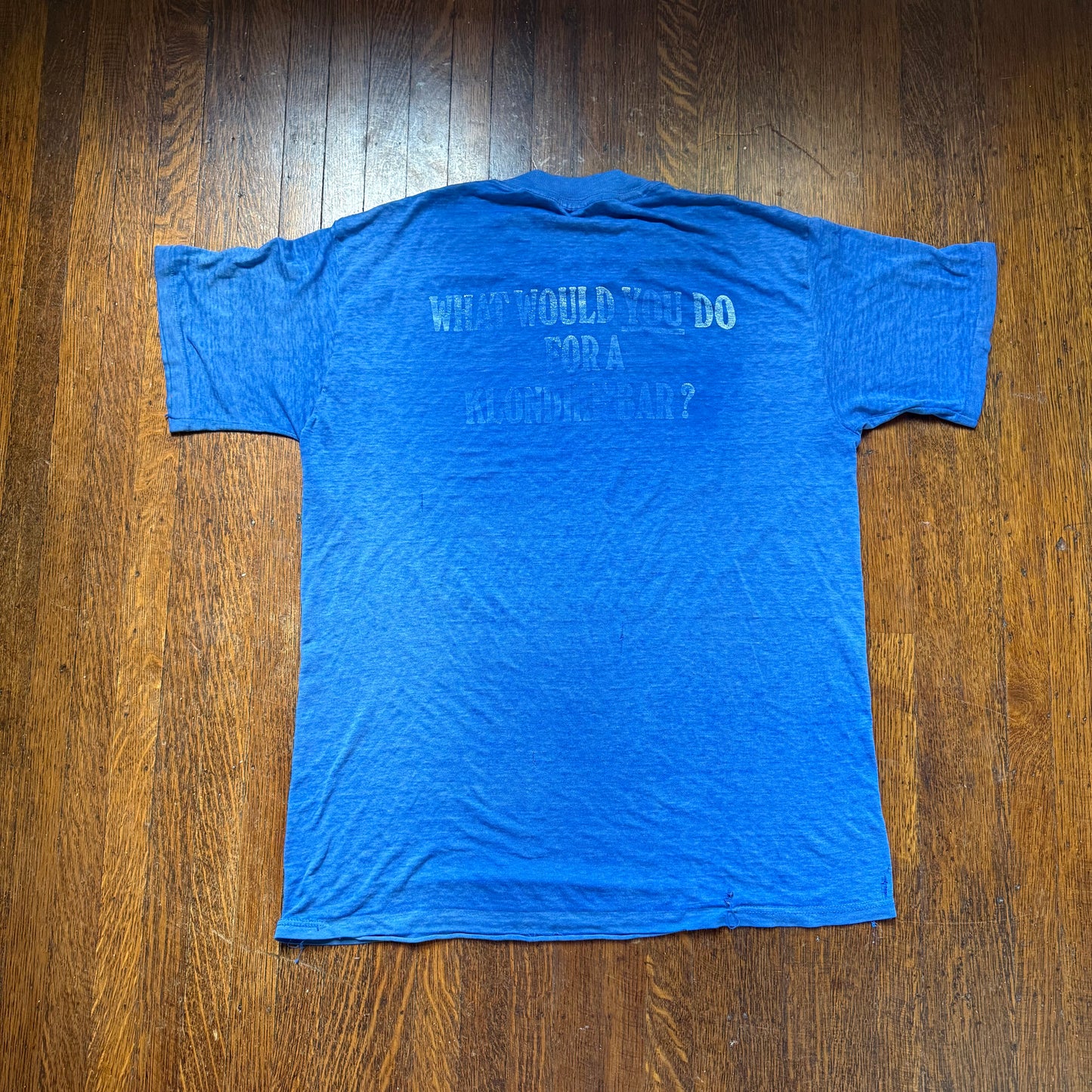 1980s Isaly’s Klondike Bar T-Shirt, What Would You Do For A Klondike Bar?, Paper Thin Distressed Tee, Size M/L