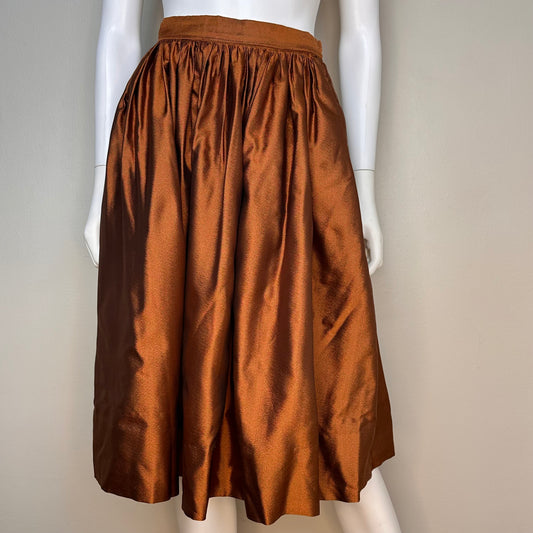 1980s Bronze Skirt, Handmade Size XS