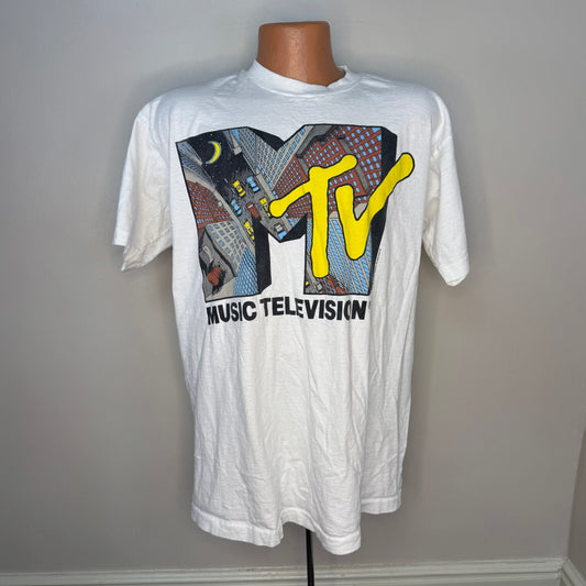 1990s MTV T-Shirt, Fruit of the Loom Size XL, 1991 NYC Music Television