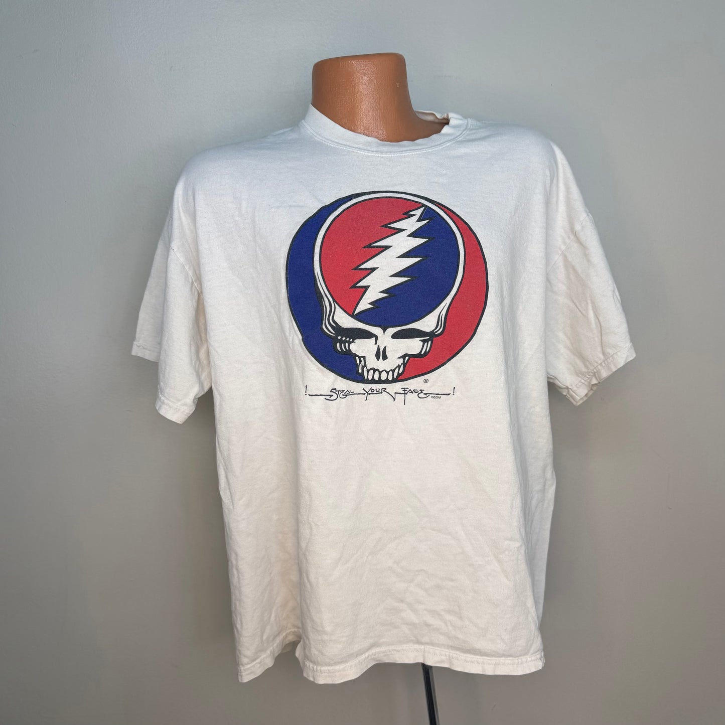 Y2K Grateful Dead T-Shirt, Steal Your Face, Gildan Size XL