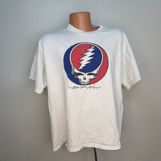 Y2K Grateful Dead T-Shirt, Steal Your Face, Gildan Size XL