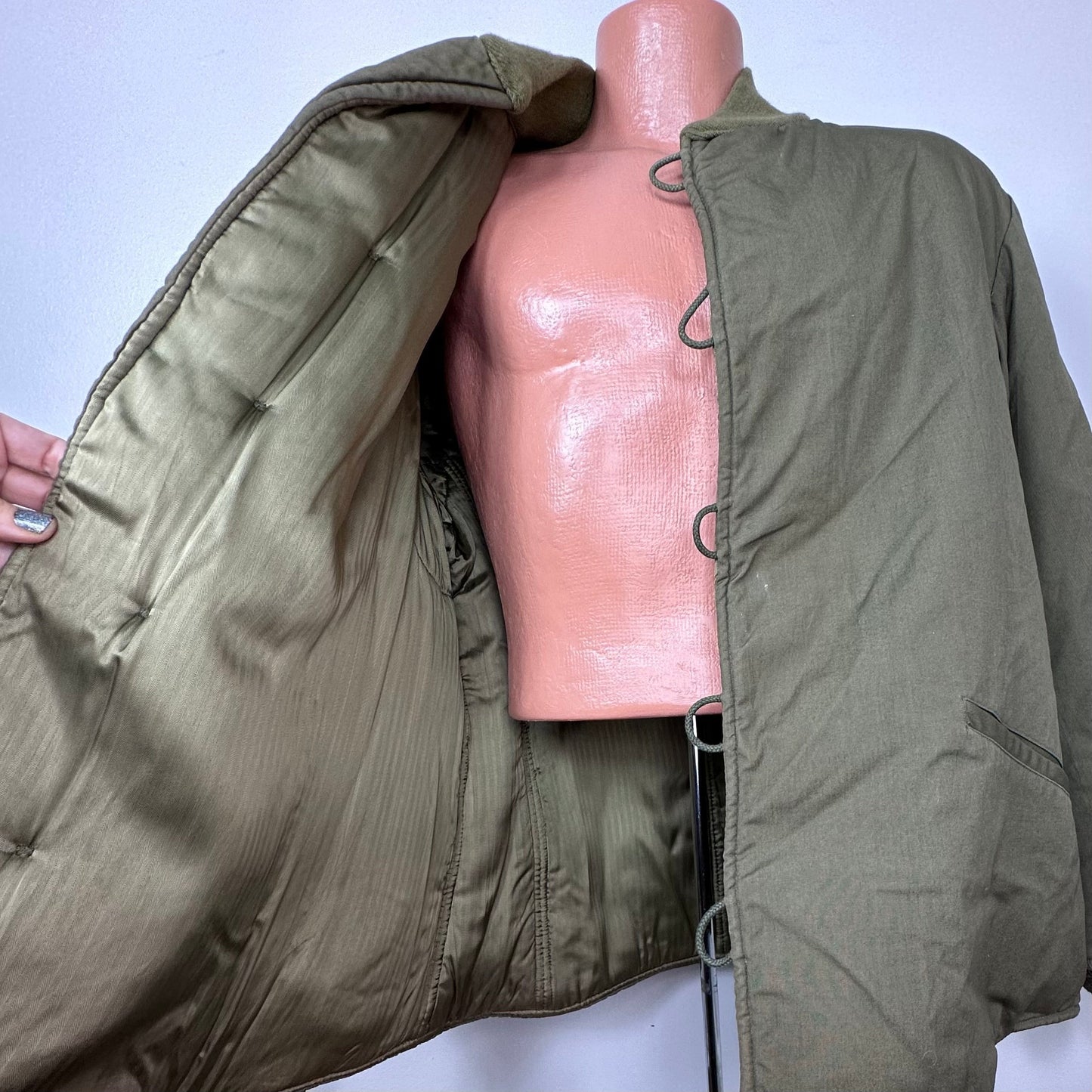 1940s M-1943 Field Jacket Pile Liner, Size 44 R, WW2 US Army Military