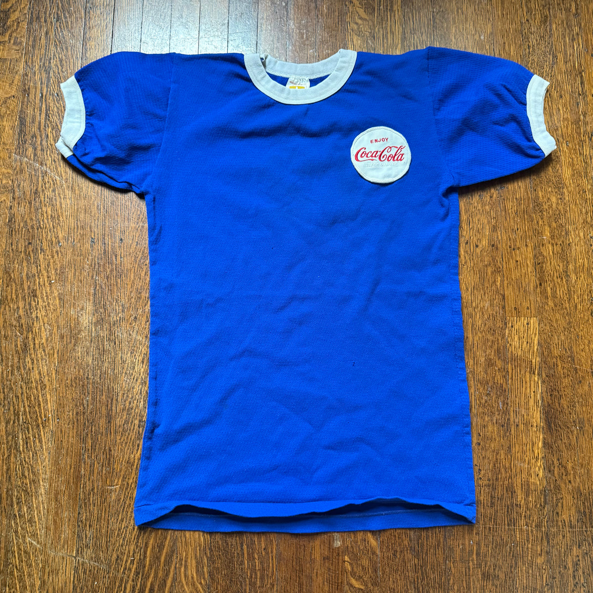 1970s Coca-Cola Jersey Ringer T-Shirt, Russell Athletic Youth Medium/Adult XS, Baseball Uniform, No 12