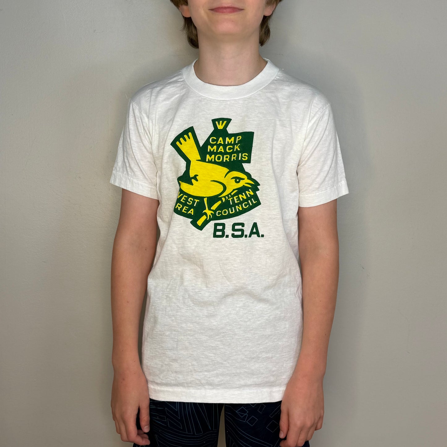 1950s Camp Mack Morris T-Shirt, West Tenn Area Council, B.S.A.