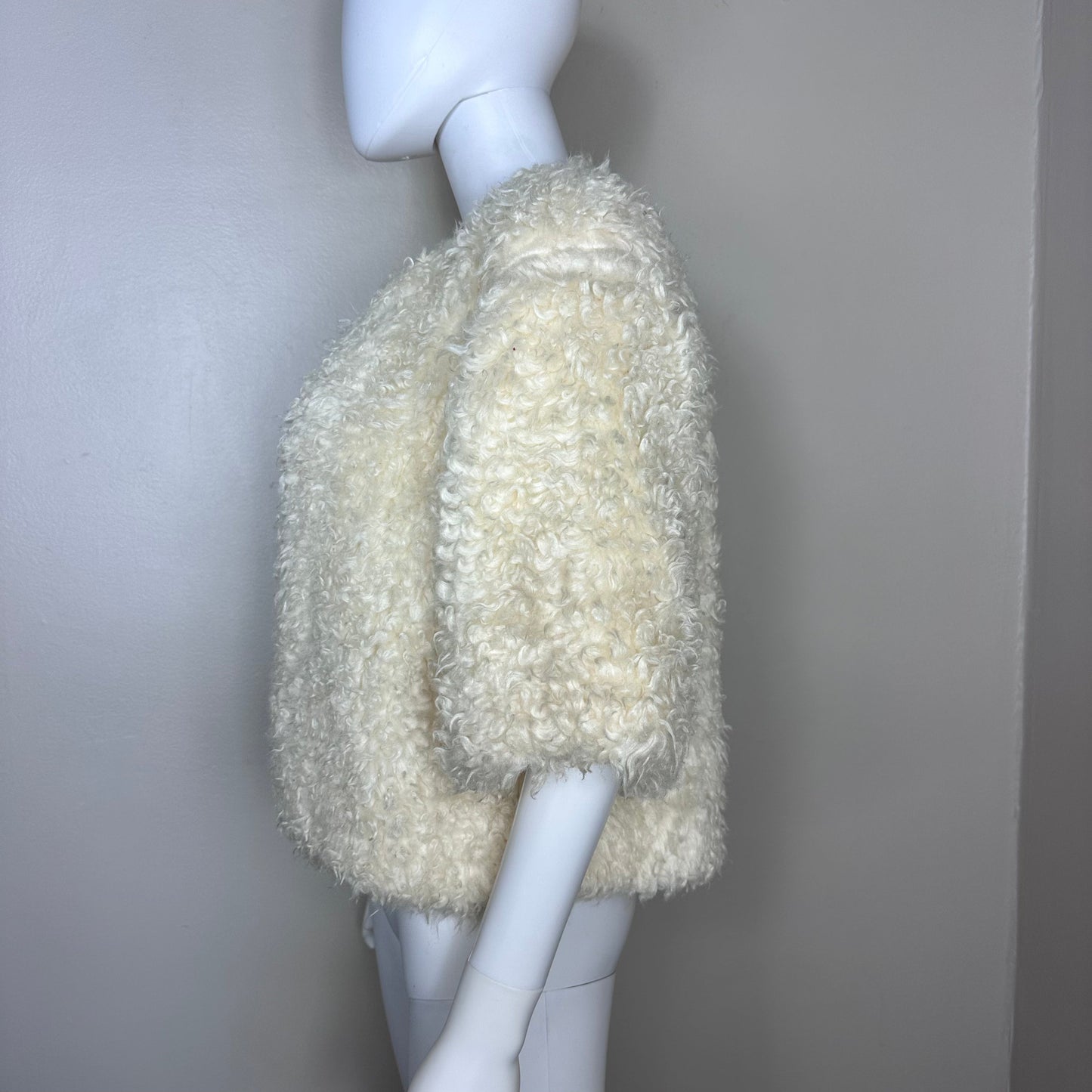 1960s Cropped Faux Fur Coat, Country Set Size Medium